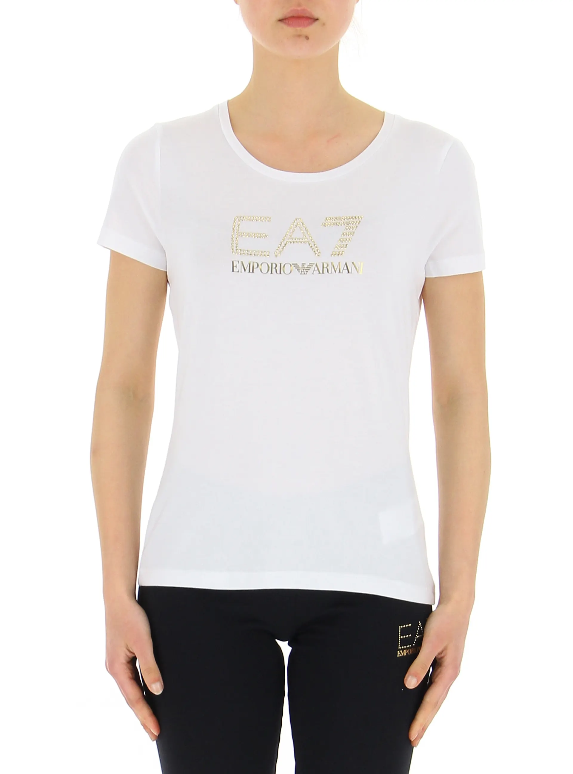 T-shirt a maniche corte Evolution EA7 in cotone e modal stretch<BR/> 8NTT67 TJDQZ1100 EA7 Emporio Armani 