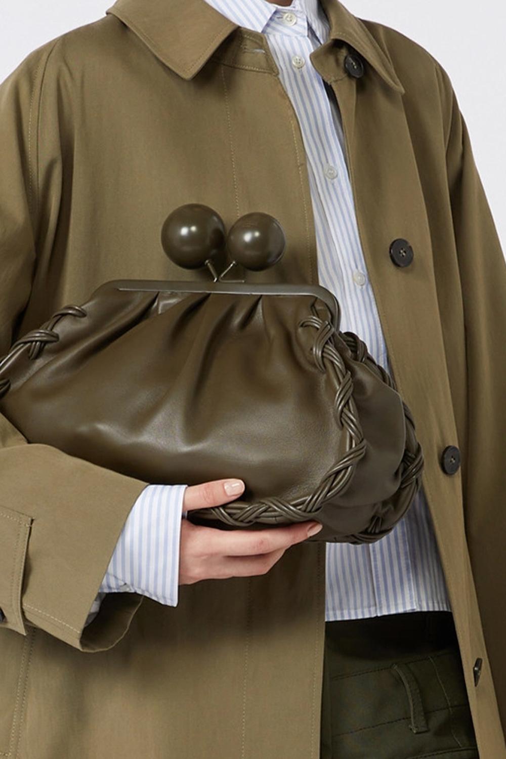 Pasticcino Bag medium in nappa WKALECITO 002VERDE KAKI  