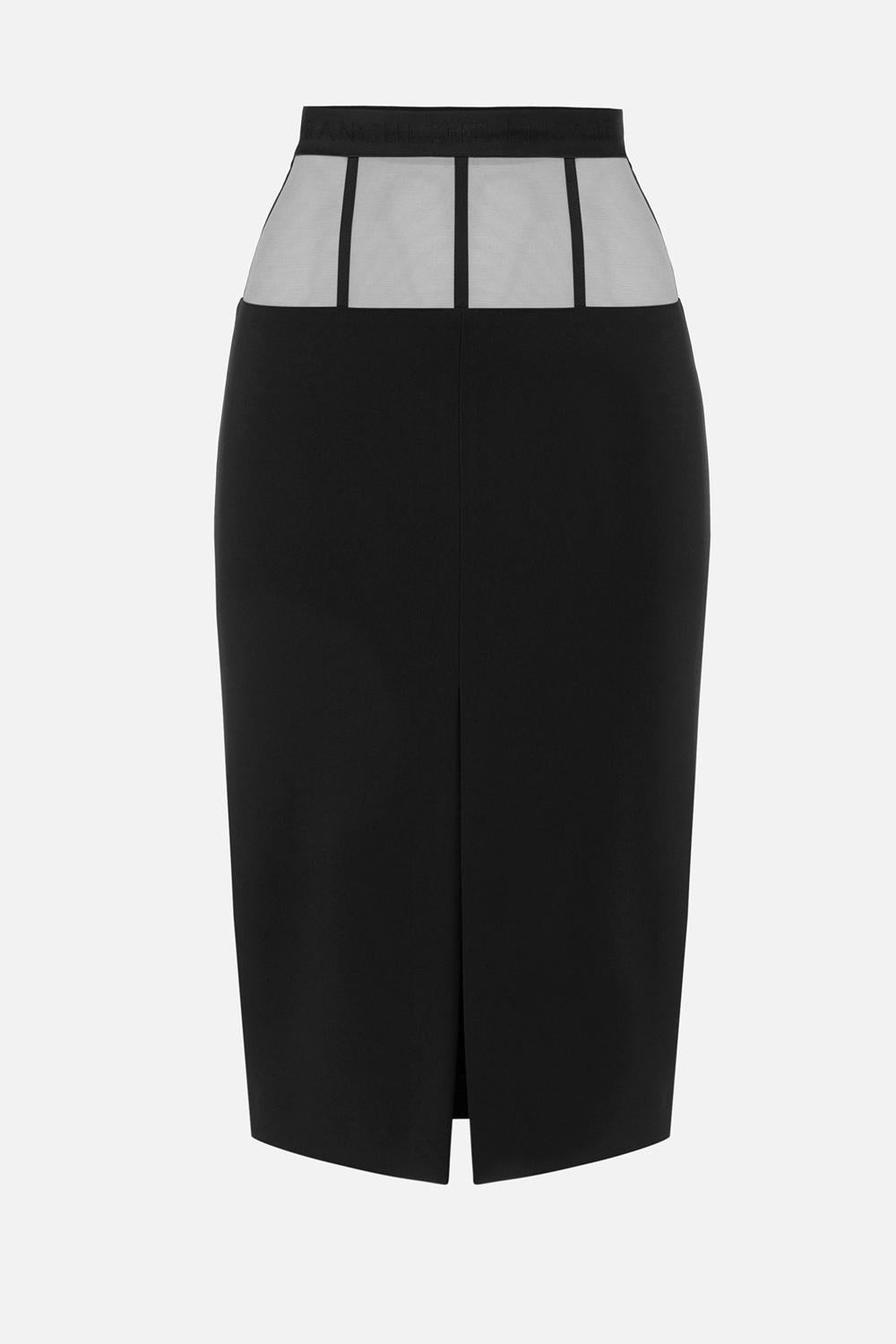Gonna in crêpe con baschina in tulle<BR/> GO066 51E2110 Elisabetta Franchi 