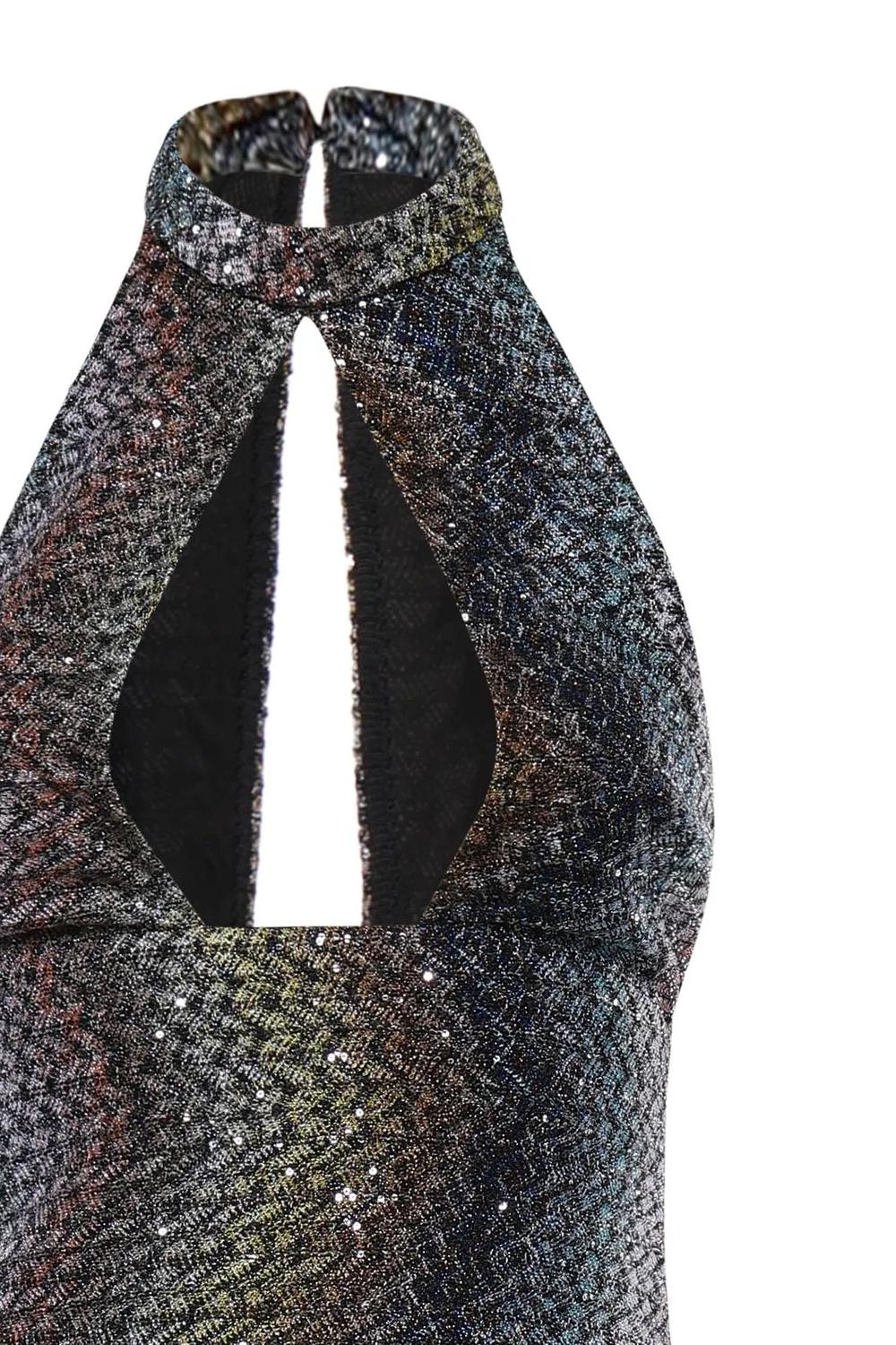 Abito in maglia con scollo all'americana Missoni DS26SG2V BC0065SMSNS Missoni 