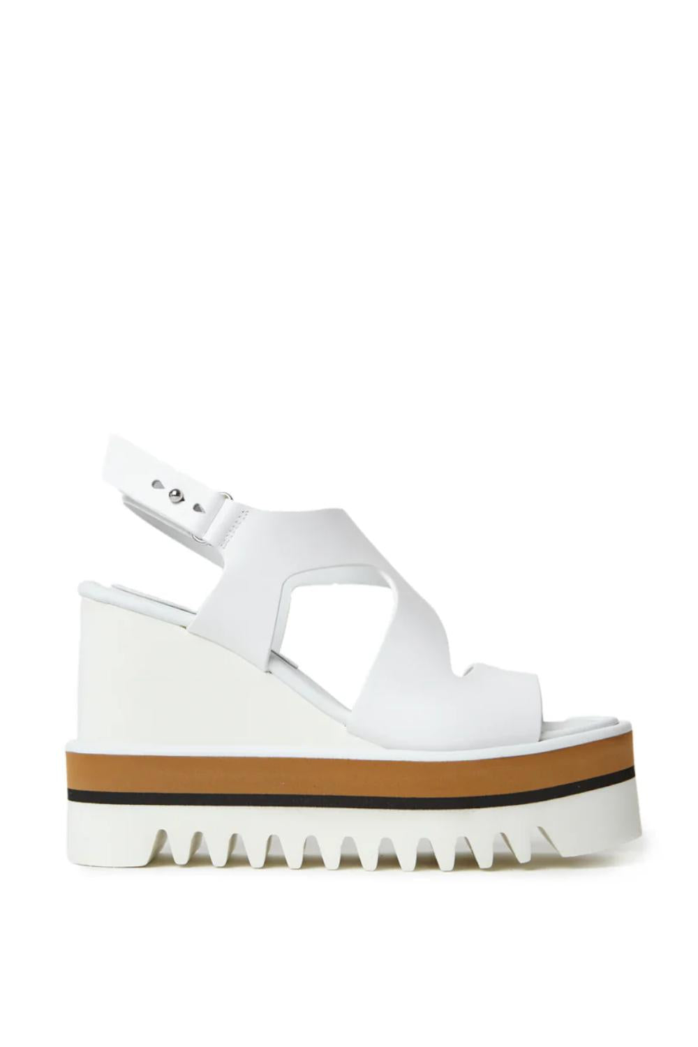Sandalo con zeppa Paloma Barcelò Zarine in pelle <BR/> ZARINE WHITE Paloma Barcelò 