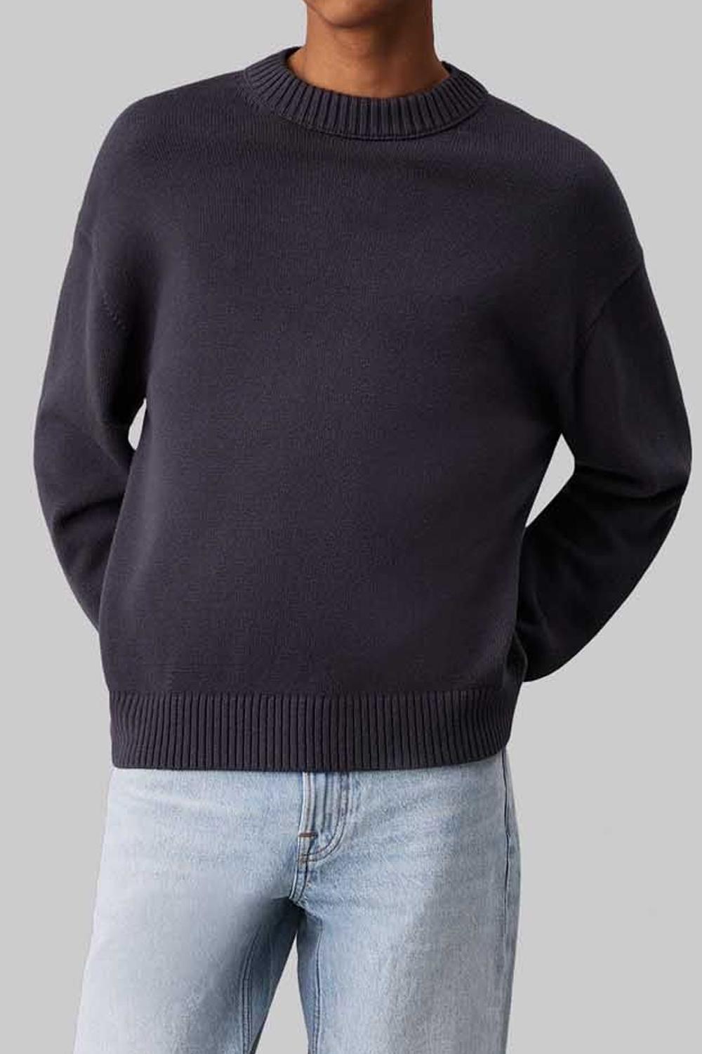 Maglione misto cotone e lana oversize<BR/> J30J326195 BAN Calvin Klein 