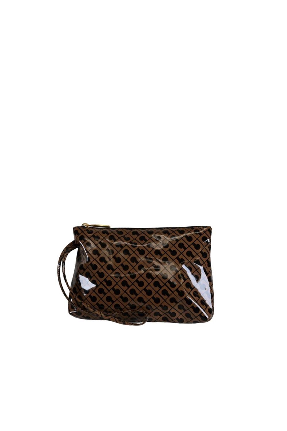 pouch in Softy con monogram di Gherardini GHB0243 GLOSSY TOFFEE Gherardini 