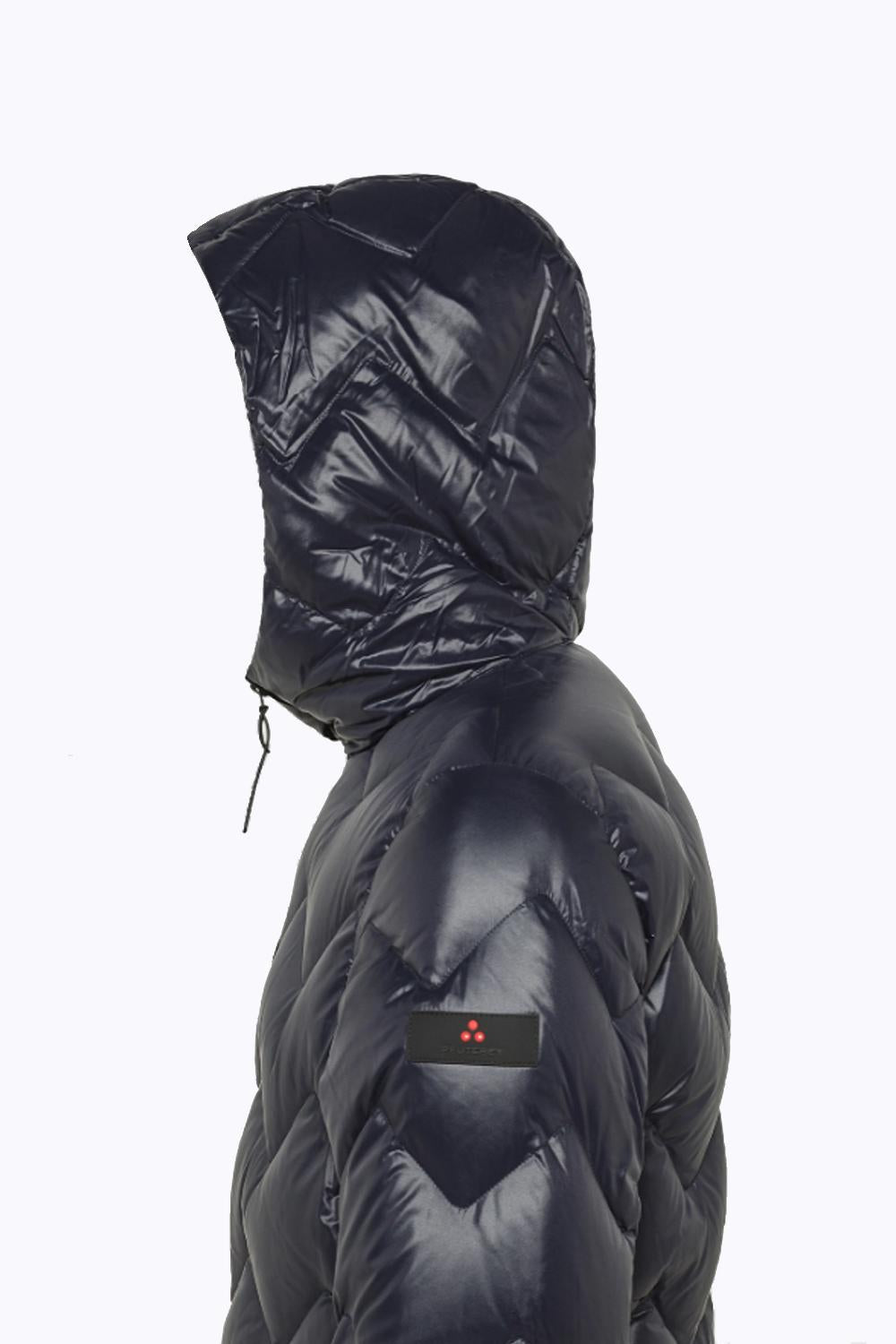 Piumino Corto in Nylon con Cappuccio e Trapunta Chevron PEU5581 01181950215 Peuterey 