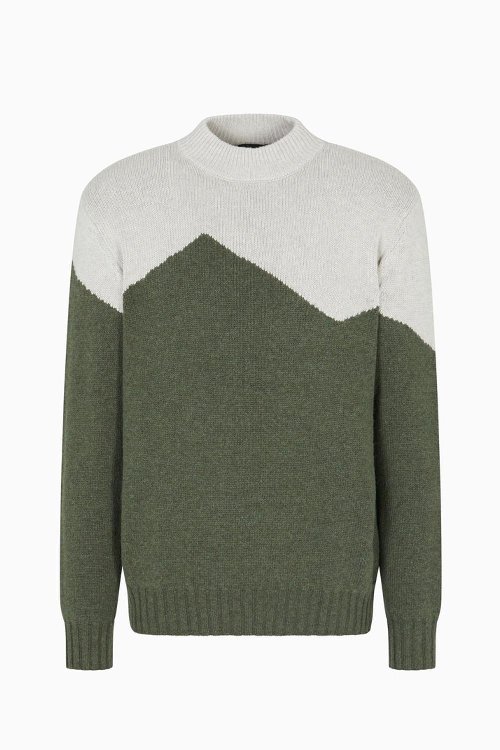 Maglione Mezzo Collo Bicolore 7M000504 AF14568M7013 EA7 Emporio Armani 