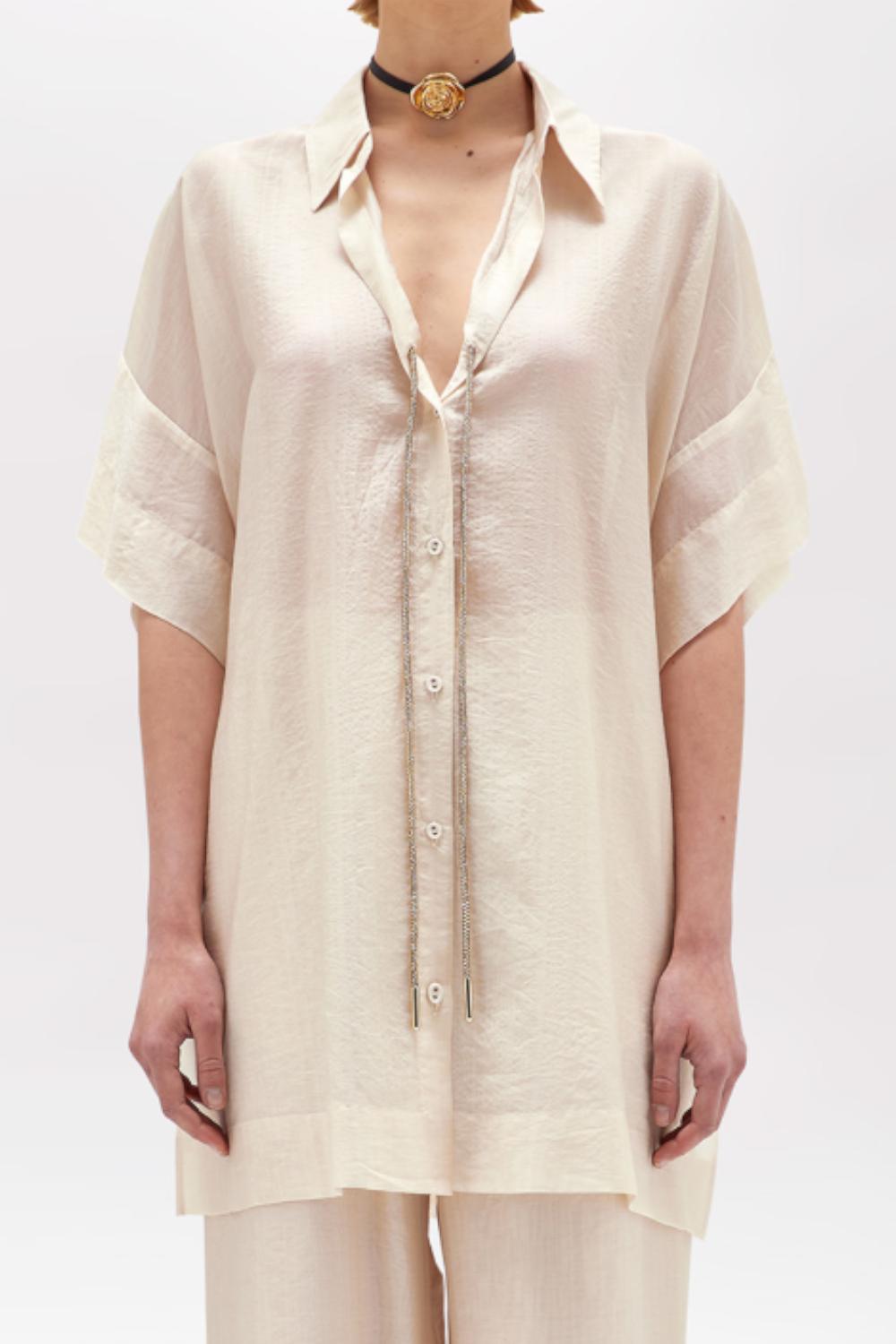 CAMICIA OVER IN TENCEL<BR/> RA5124 T294830907 Blugirl 