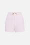Shorts in crêpe con morsetto e patte<BR/> SH007 51E2544 Elisabetta Franchi 