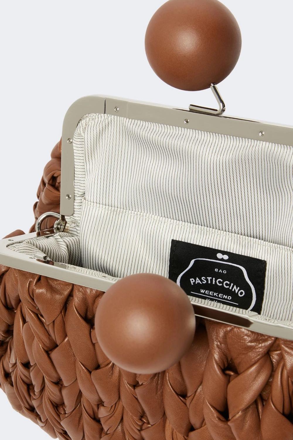 Pasticcino Bag medium in nappa tricot WKALIBERO 003CUOIO  