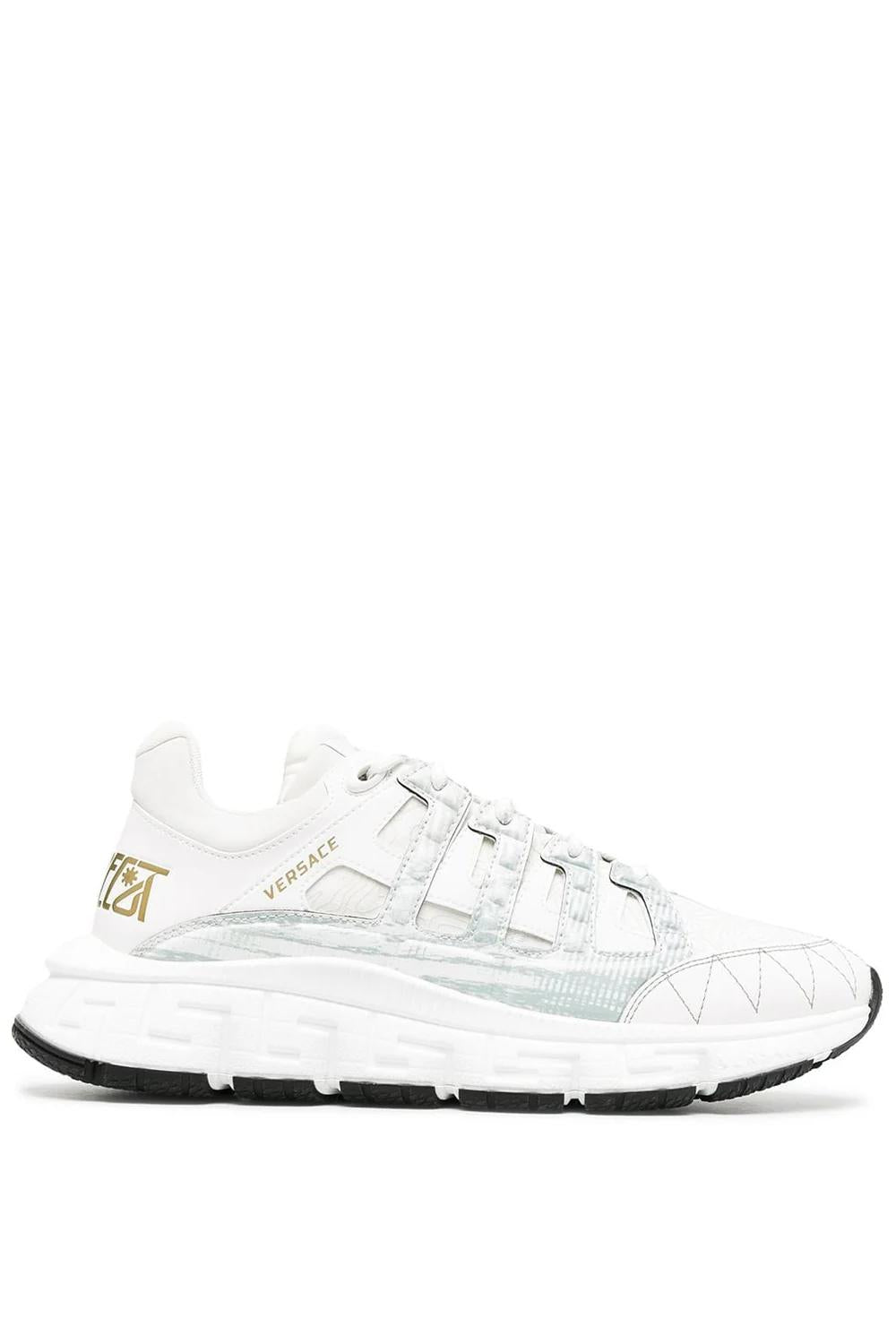 Sneakers Versace Trigreca in Pelle Bianca e Oro DSU8094D 18TCGD0191 Versace 