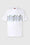 T-shirt girocollo in cotone con stampa zig zag irregolare