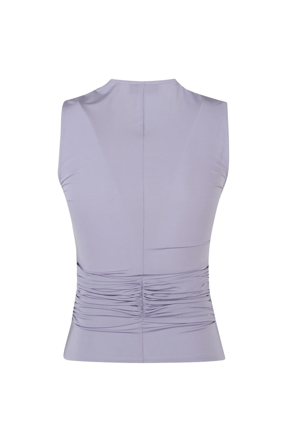 Top Elisabetta Franchi in Jersey con Drappeggio Centrale e Fermanodo Gioiello<BR/> TO037 61E2EV7 Elisabetta Franchi 