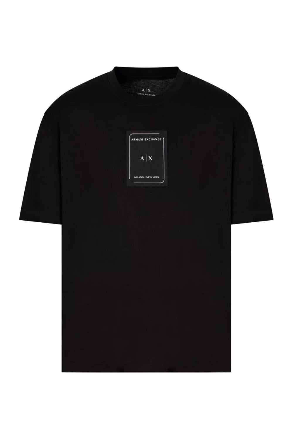 t-shirt in cotone vestibilità over con patch rettangolare davanti XM000570 AF10356UC001 Armani Exchange 