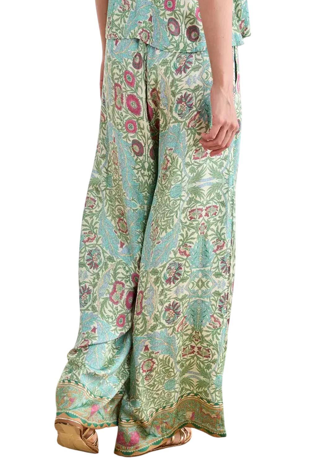 Pantaloni Donna LUNO in Viscosa Leggera con Stampa Floreale GF.LUNO ACQUA NKN Nekane 
