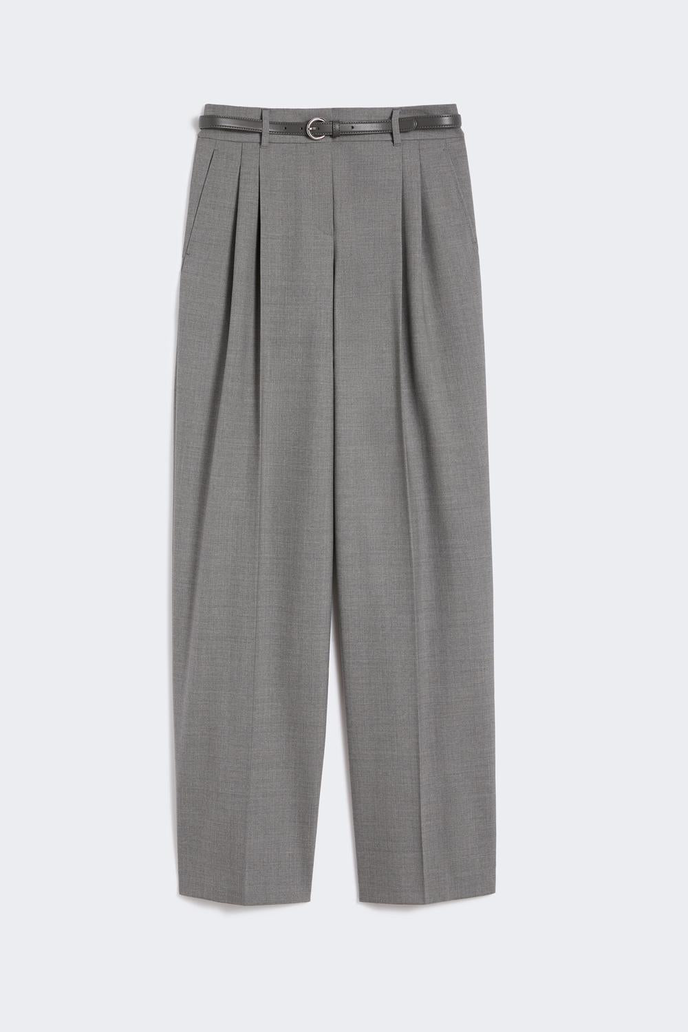 Pantalone in saglia di lana ENTRATA 010GRIGIO MEDIO Max Mara Studio 