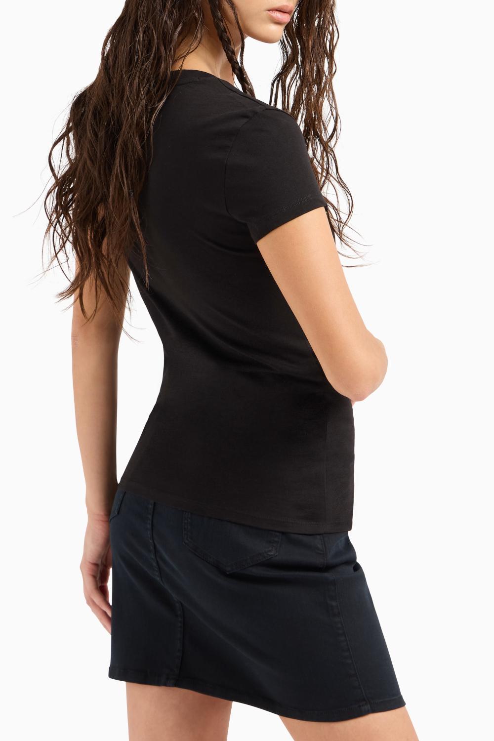 T-shirt slim fit con logo con strass Armani Exchange 8NYTDL YJ73Z6231 Armani Exchange 