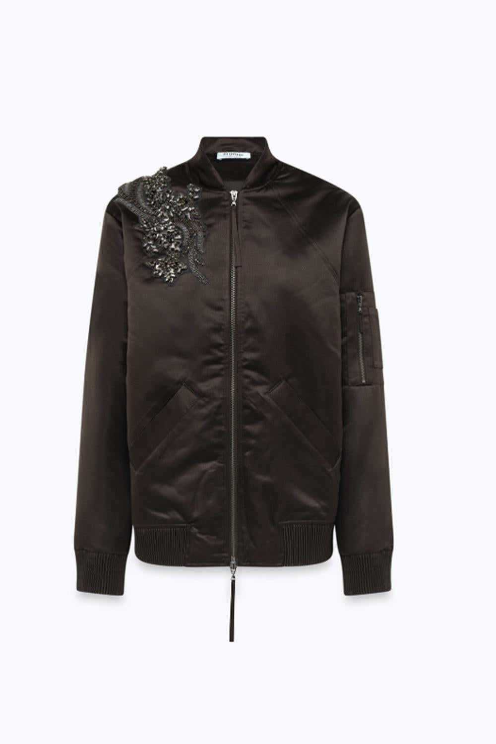 BOMBER IN DUCHESSE CON RICAMO RF5286 T273A90840 Blugirl 