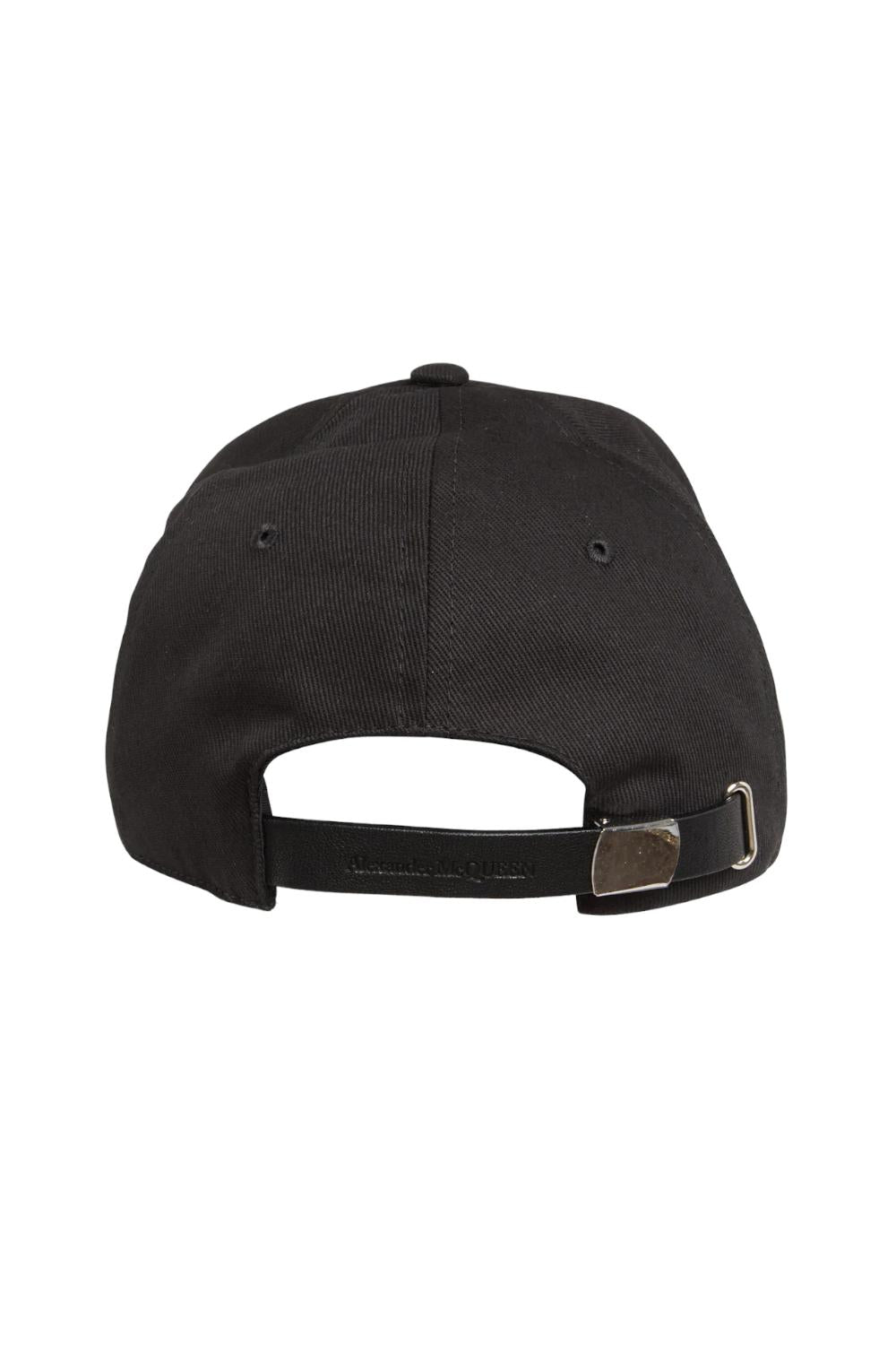 Cappello Baseball Alexander McQueen in Cotone  Logo Frontale a Contrasto 7594504105Q1 078 Alexander McQueen 