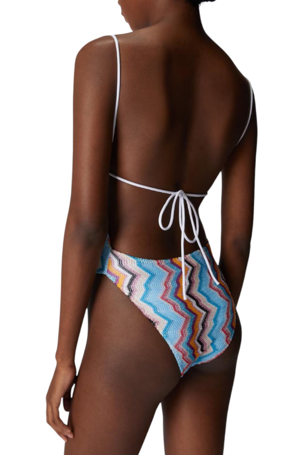 Costume intero sportivo con motivo a zigzag<BR/> MC25SP01 BC005JS72LG Missoni 