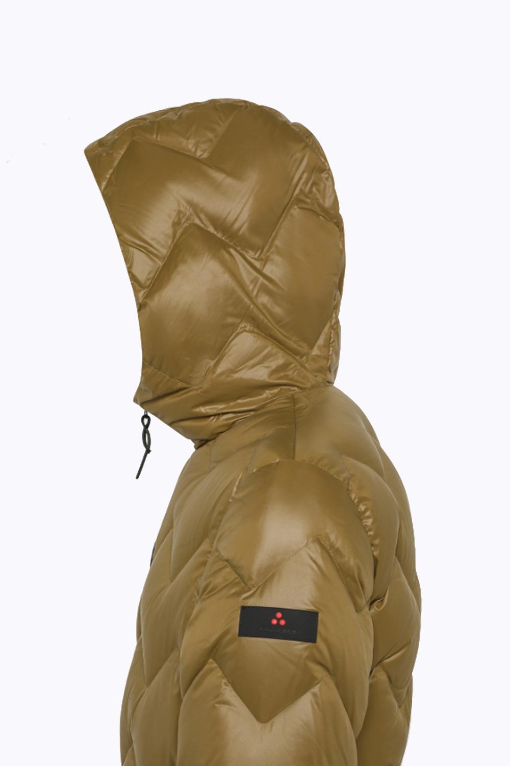 Piumino Corto in Nylon con Cappuccio e Trapunta Chevron PEU5581 01181950893 Peuterey 