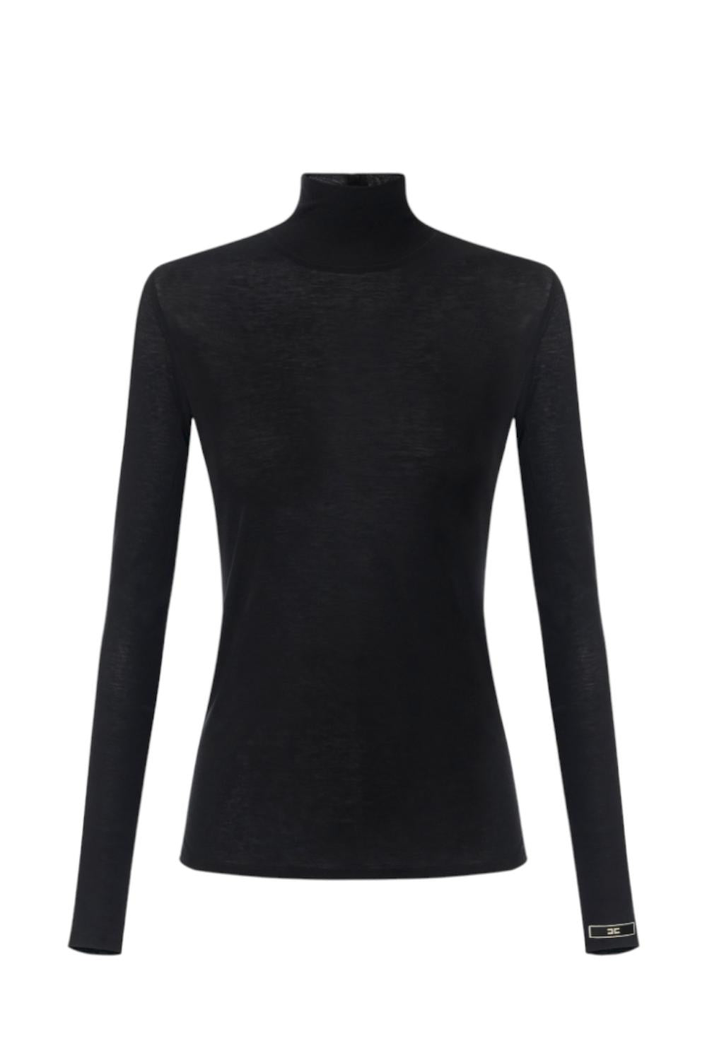 Maglia in jersey con cuciture lingerie<BR/> MD61B 56E2110 Elisabetta Franchi 