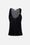 Shiny jersey tank top with jewel logo<br>