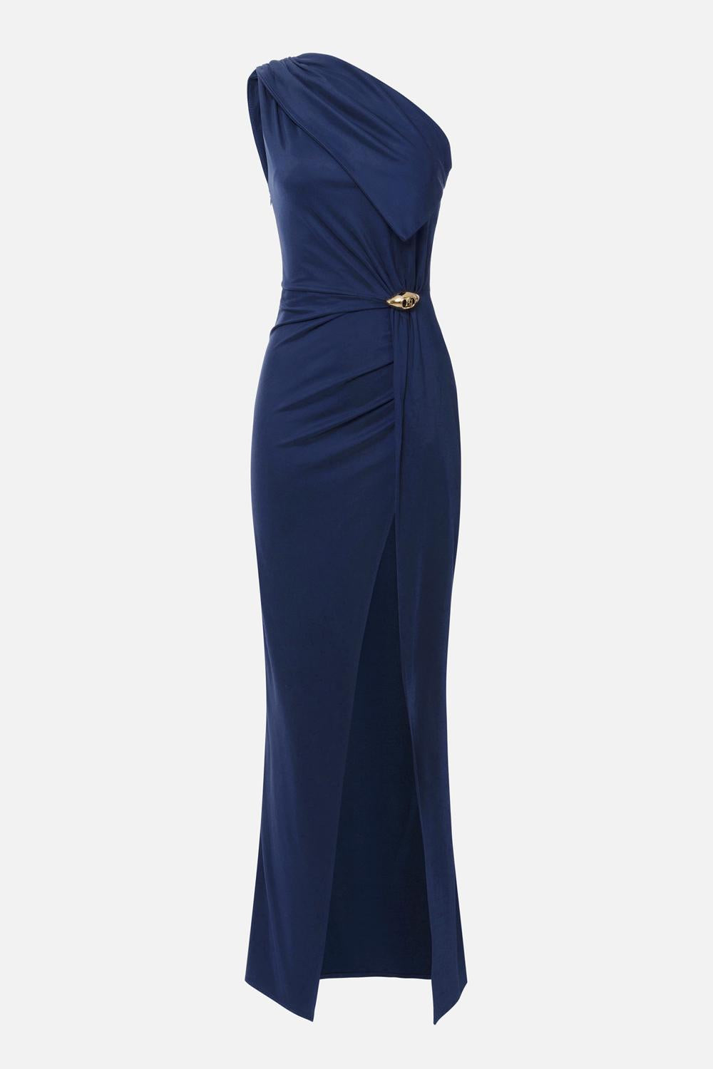 Abito Red Carpet asimmetrico in jersey<BR/> ABR05 51E2DC8 Elisabetta Franchi 