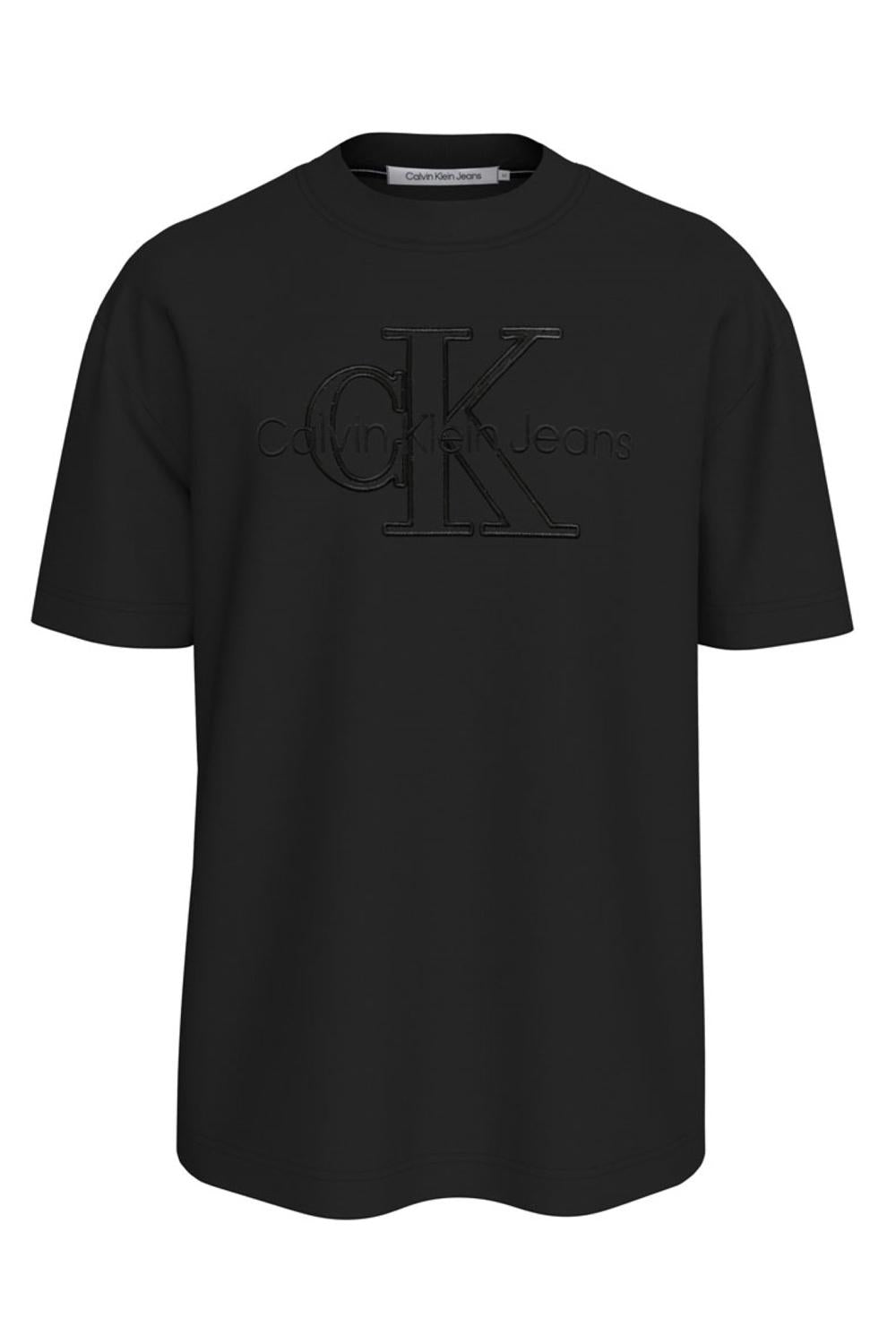 T-shirt con monogramma tono su tono<BR/> J30J325916 BEH Calvin Klein 