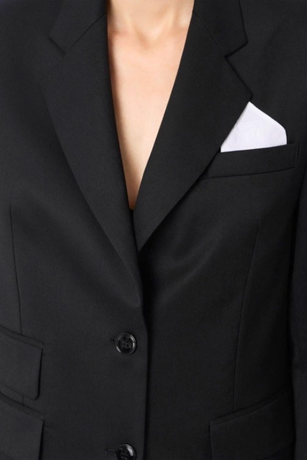 Giacca Monopetto In Fresco Lana con Pochette GI163 56E3110 Elisabetta Franchi 