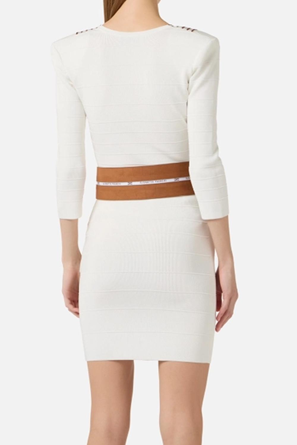 Abito in maglia con bande a righe AM01S 61E2AQ6 Elisabetta Franchi 