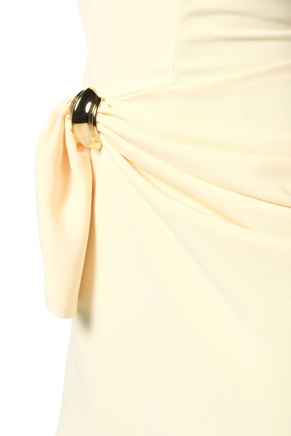 Abito in crêpe fluido con macro fiocco<BR/> AB704 51E2DC7 Elisabetta Franchi 