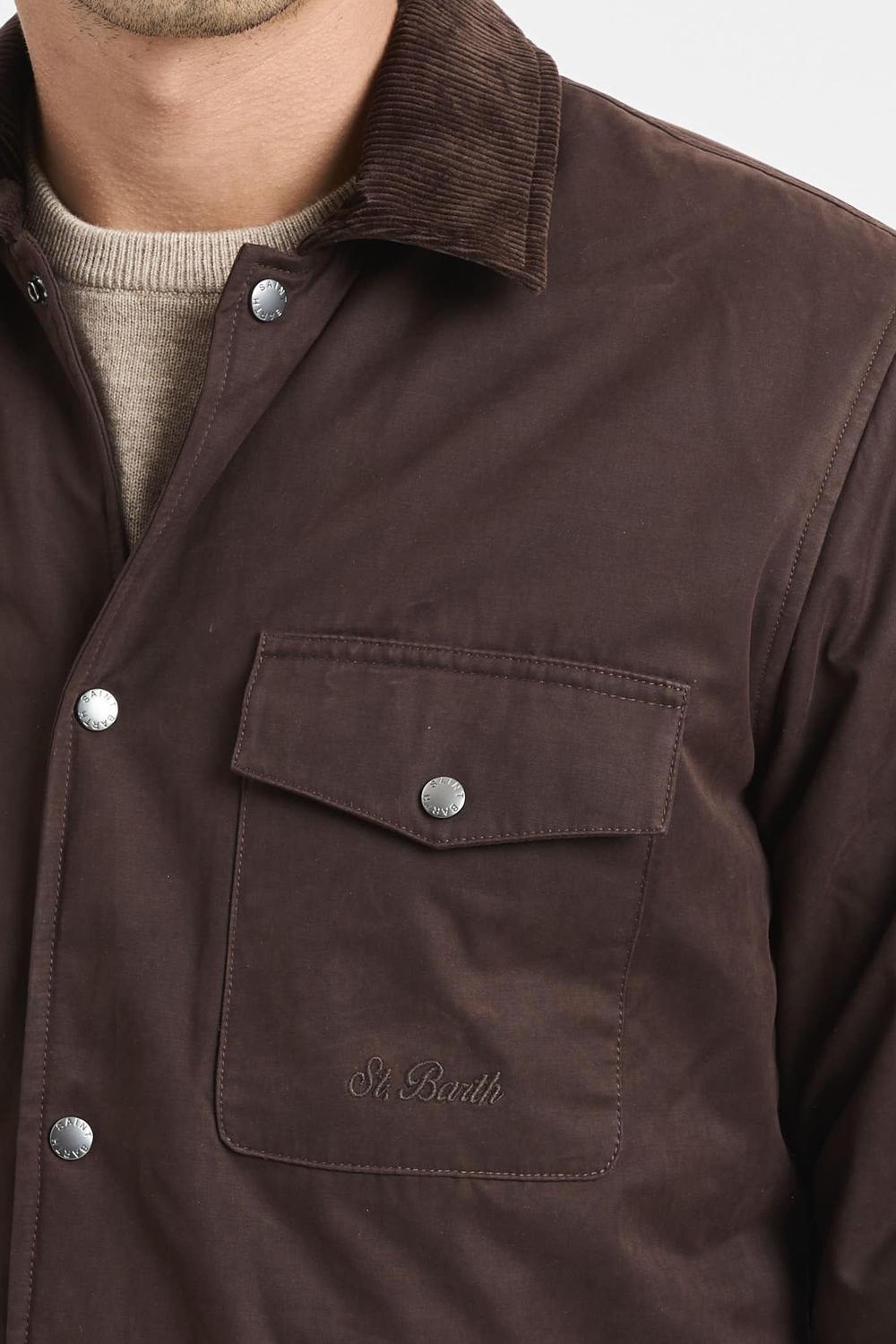 Camicia Imbottita MC2 Saint Barth con Colletto in Velluto e Tasche BEX003 /00029I Mc2 Saint Barth 