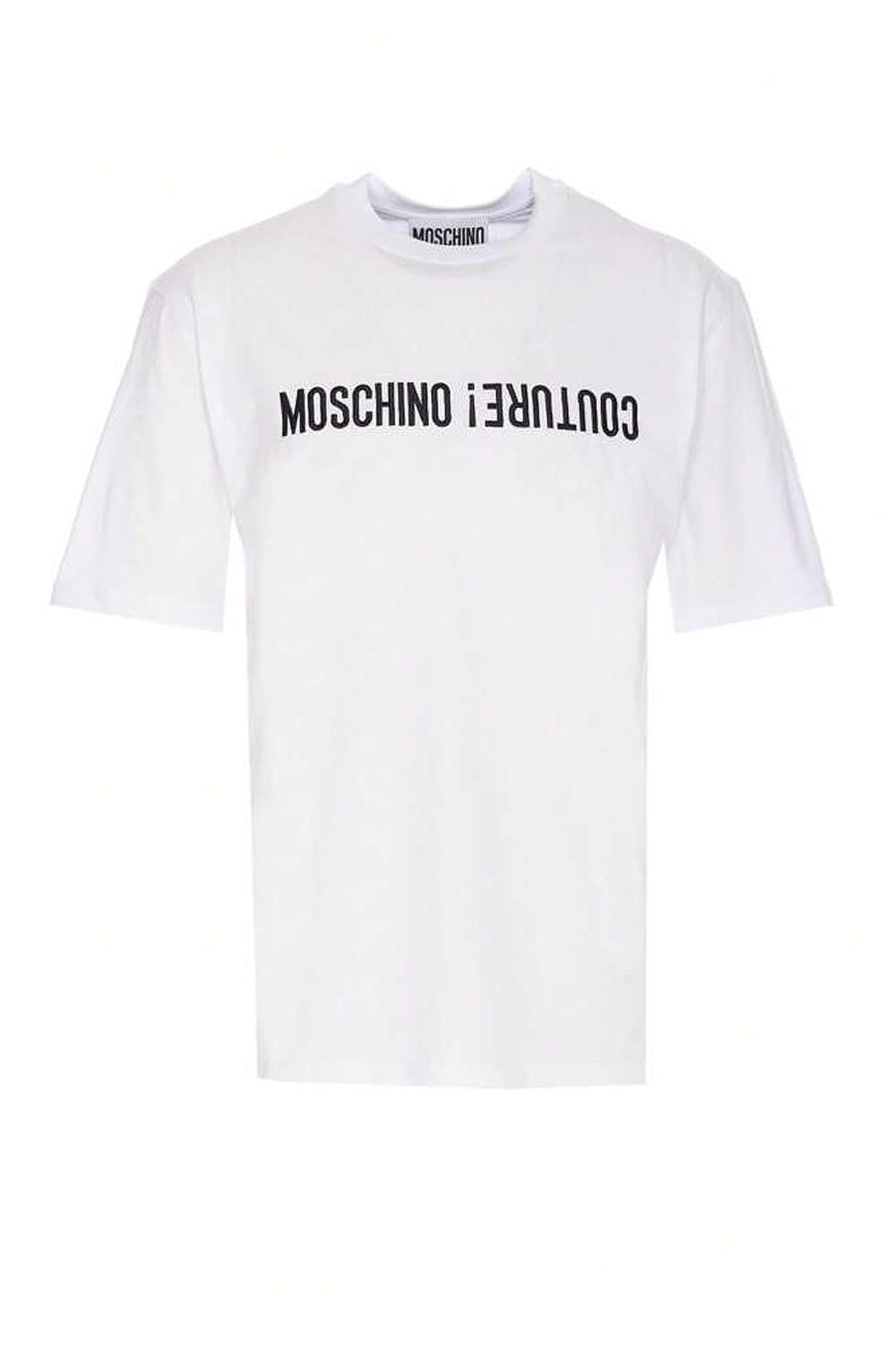 T-shirt Upside Down Logo<BR/> ZRA0703 70411001 Moschino Couture 