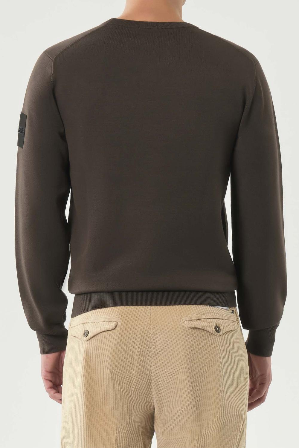 Maglia girocollo Outhere in misto rayon 4650-013 A048COFFEE Outhere 