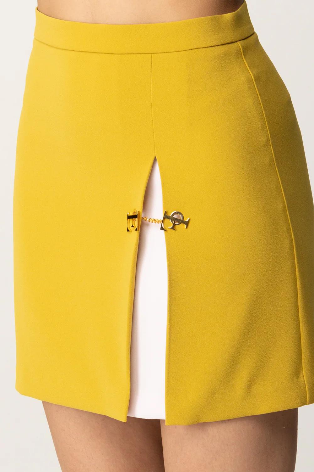 Minigonna in crêpe bicolore<BR/> GO079 51E2DJ4 Elisabetta Franchi 