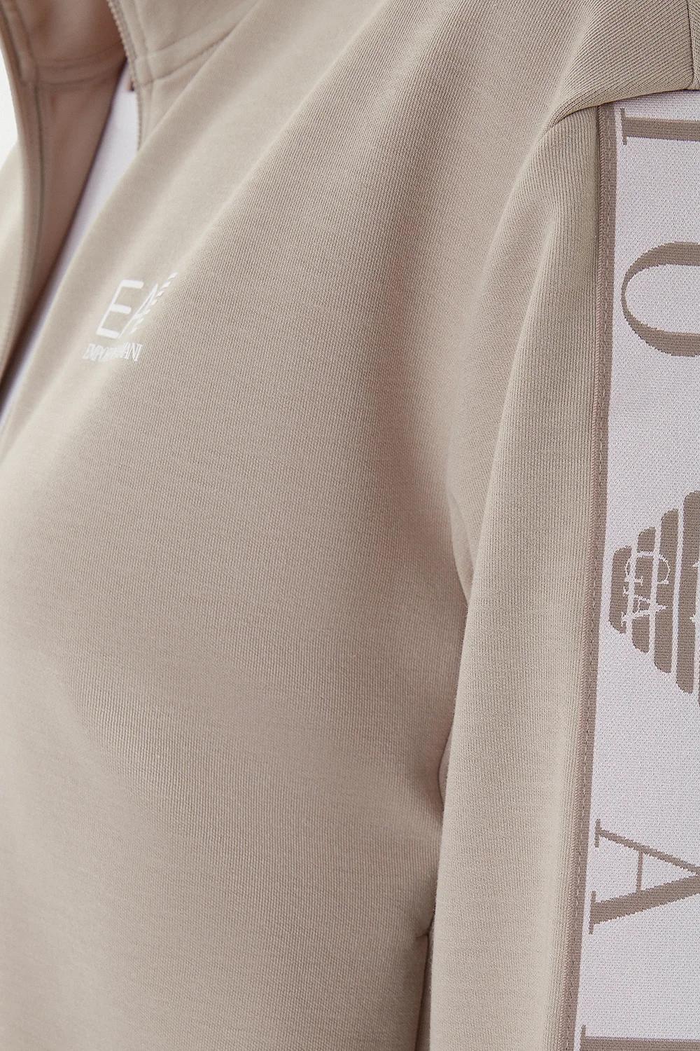 Felpa con zip Dynamic Athlete in tessuto tecnico Natural VENTUS7 ASV 7W001152 AF12501U6225 EA7 Emporio Armani 
