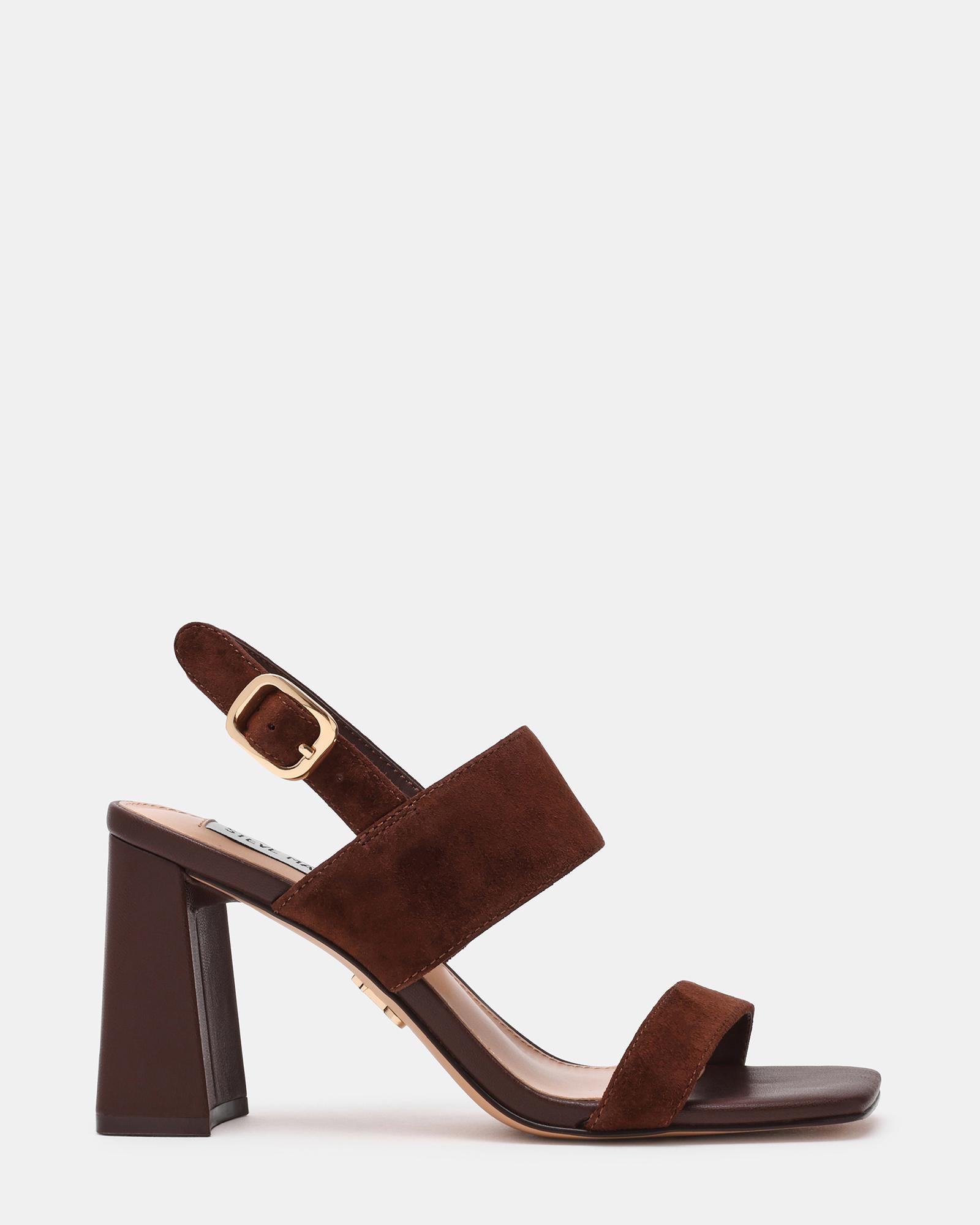 WENDIE - sandalo doppia fascia in suede WENDIE CHO BRN SD Steve Madden 
