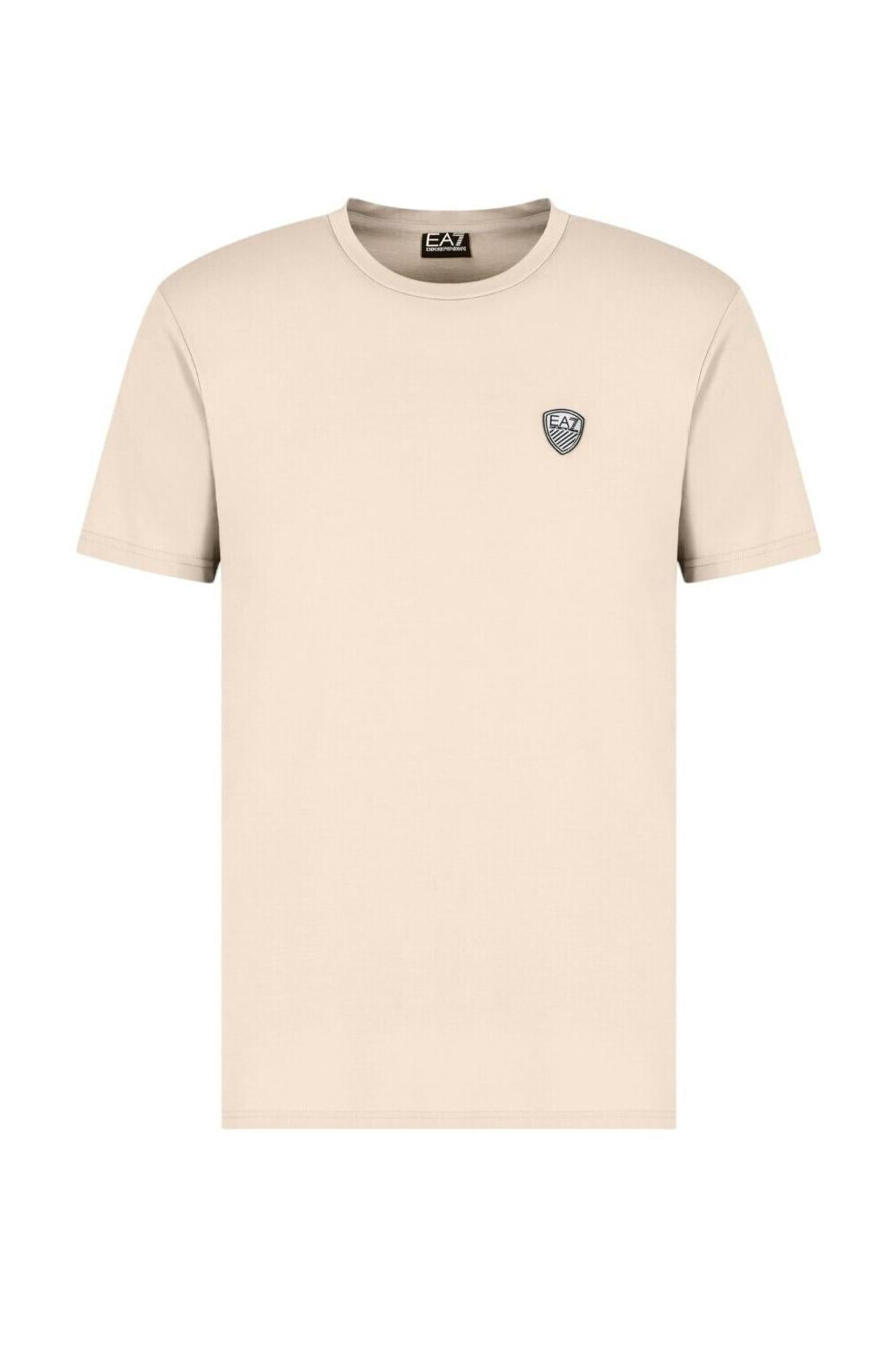 t-shirt in tessuto luxury effetto modal con logo scudetto piccolo su petto 8NPT16 PJRGZU6155 EA7 Emporio Armani 