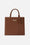 Borsa Tote Media in Pelle con Logo Metallo