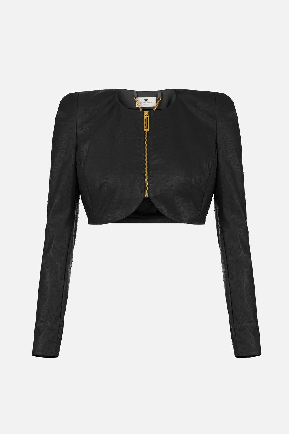 Giacca con stampa struzzo GI240 62E2110 Elisabetta Franchi 