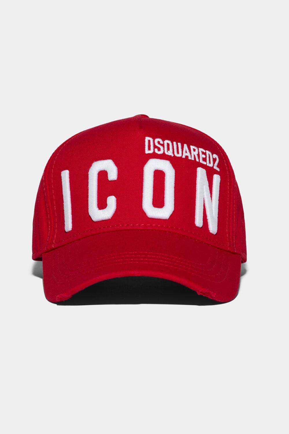 Cappello Baseball Dsquared2 in Cotone  Logo e Slogan Ricamati BCM04120 5C00001M818ROSSO Dsquared2 