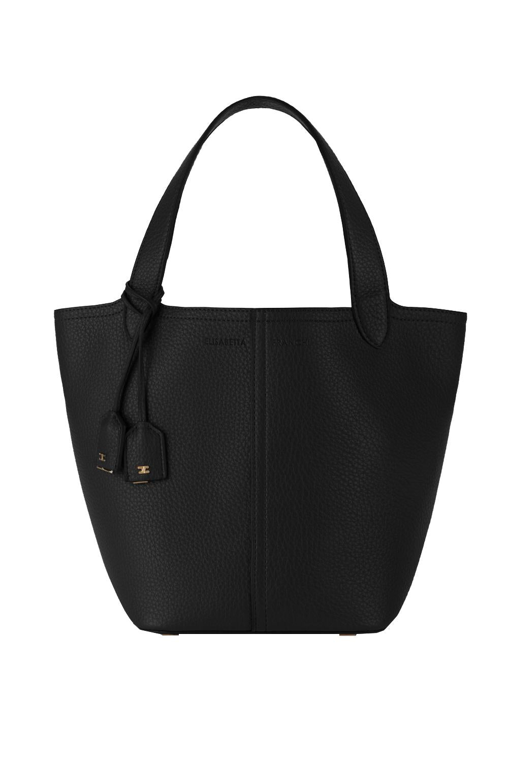 Tote piccola in materiale sintetico con charms logo<BR/> BS93A 52E2110 Elisabetta Franchi 