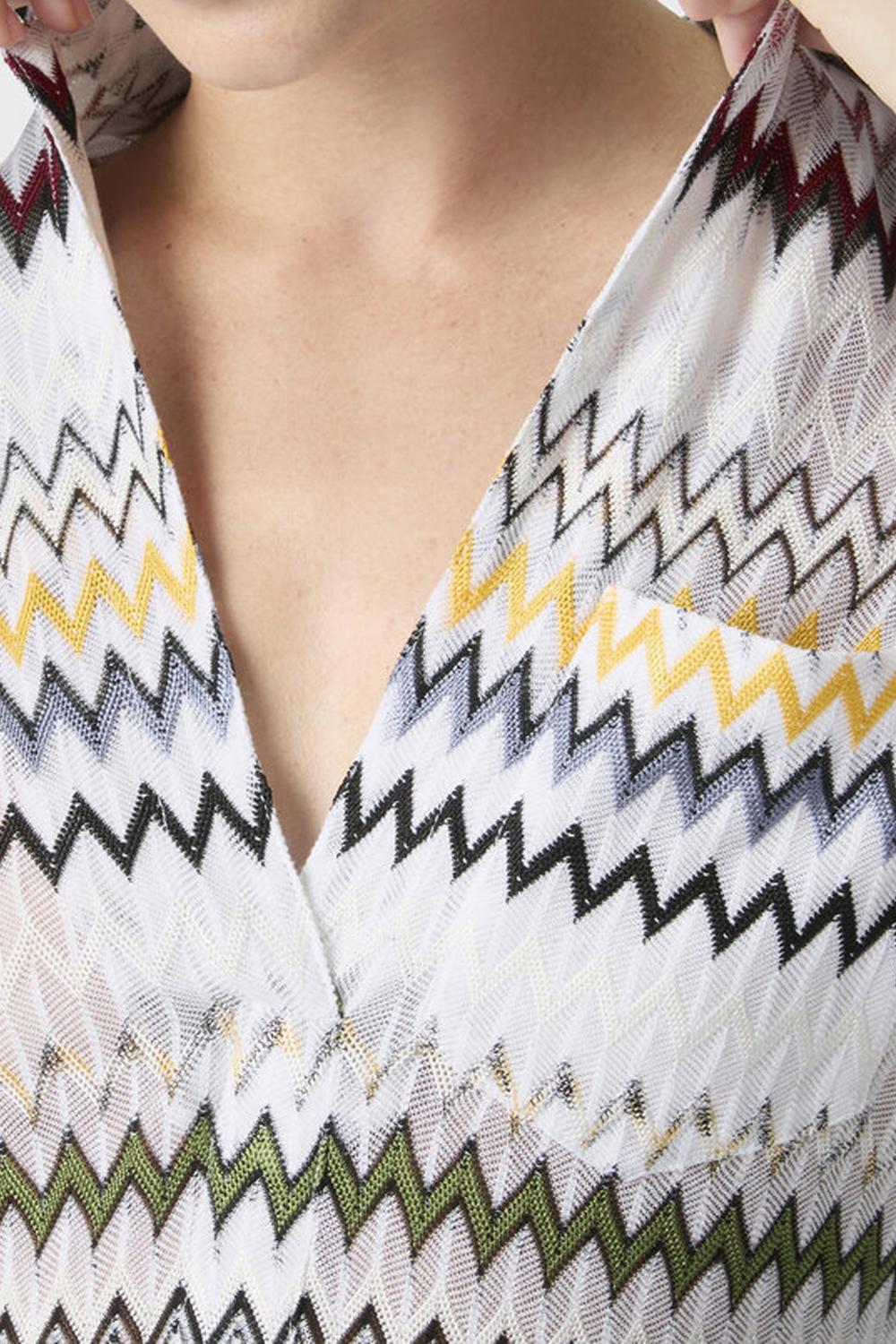 Blusa in cotone e viscosa zig zag con scollatura a V DS26SJ0G BR0150S01K2 Missoni 