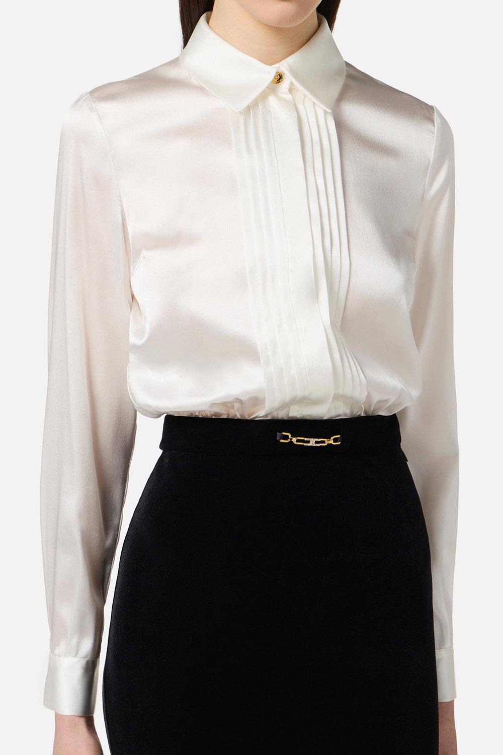 Abito Red Carpet in raso e velluto<BR/> ABR46 57E2309 Elisabetta Franchi 