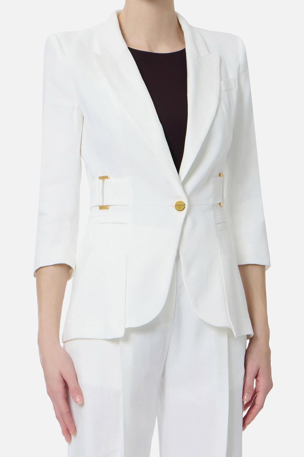 Giacca in misto lino GI236 62E2360 Elisabetta Franchi 