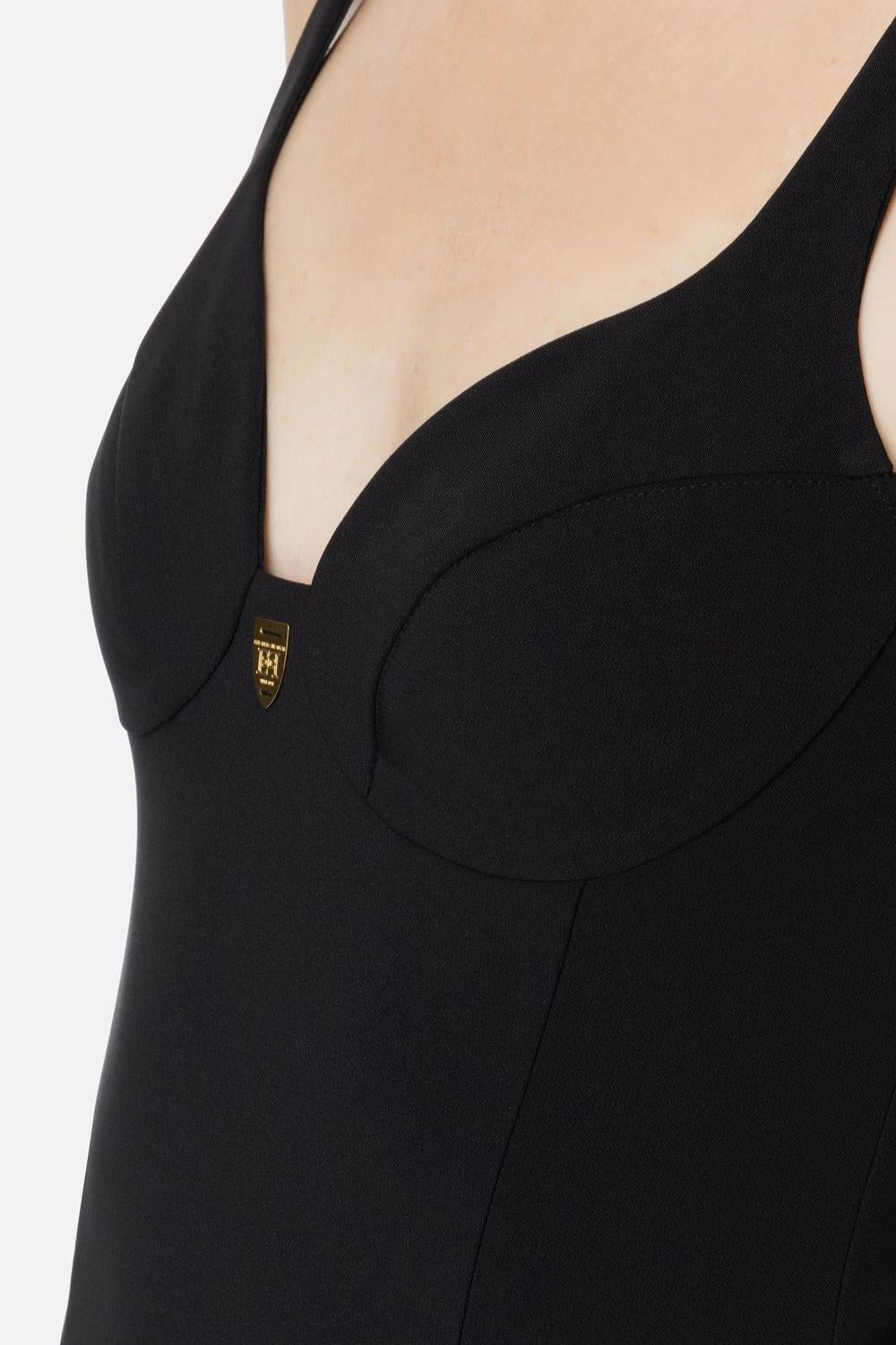 Abito midi in crêpe stretch taglio coppe<BR/> AB711 46E2110 Elisabetta Franchi 