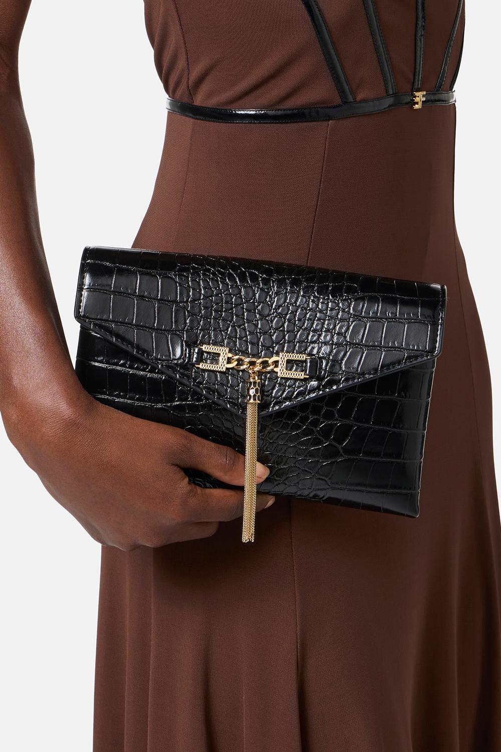 Tracolla con catena groumette<BR/> BS56A 57E2110 Elisabetta Franchi 