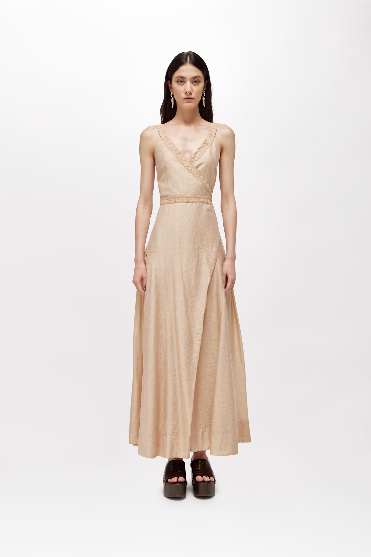 ABITO LUNGO IN LYOCELL E PIZZO RA6059 T486A61212 Blugirl 