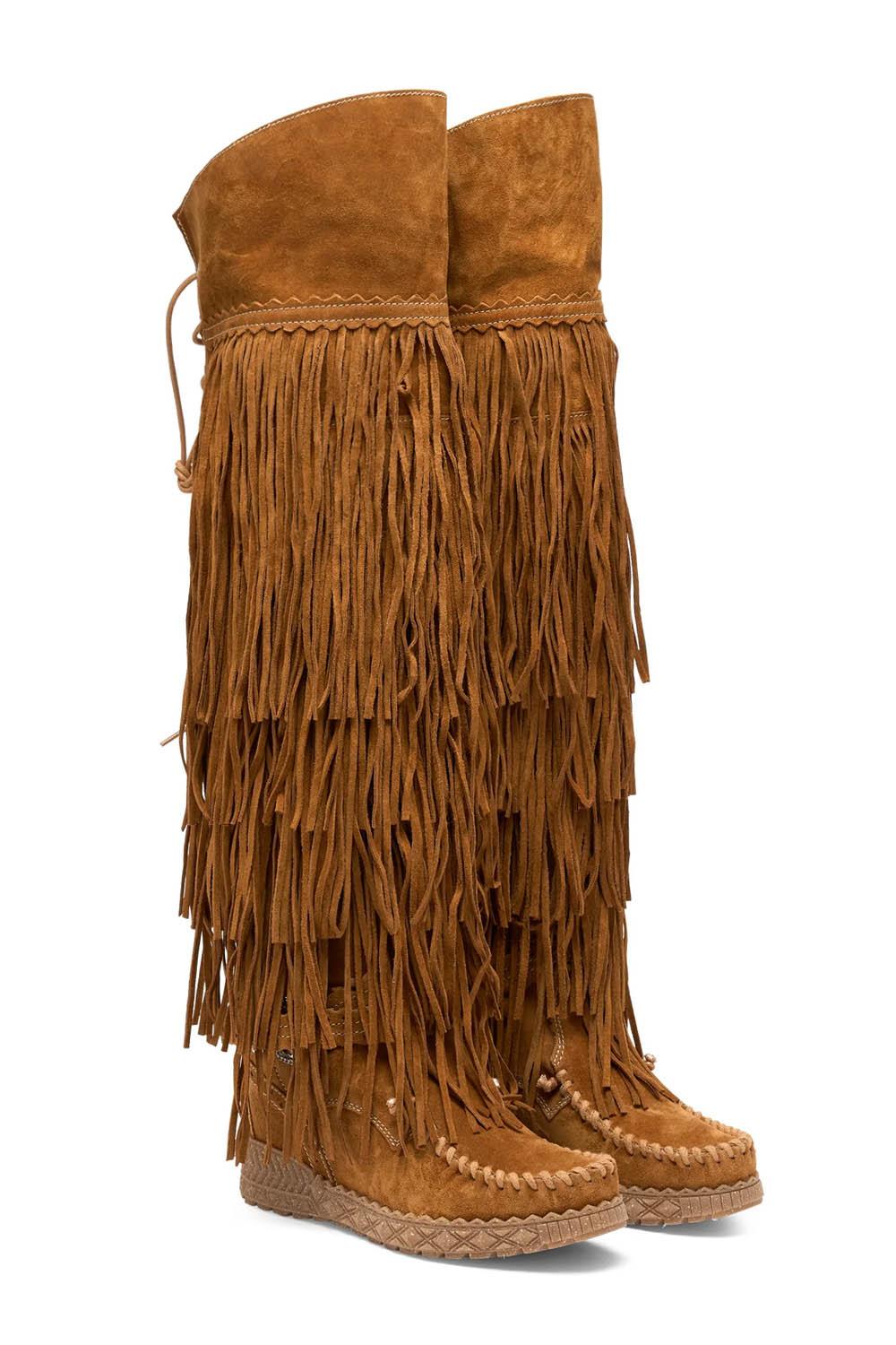 Esme El Vaquero  Stivale Al Ginocchio in Pelle Scamosciata ESME SILVERSTONE MOU El Vaquero Italy 