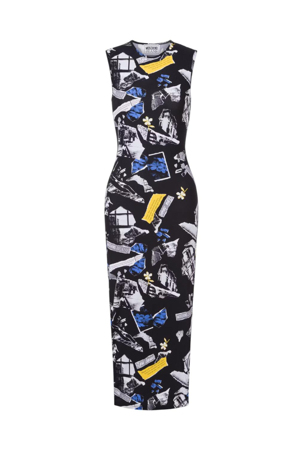Abito lungo in lycra Punk Print<BR/> 0471 32421555 Moschino Jeans 