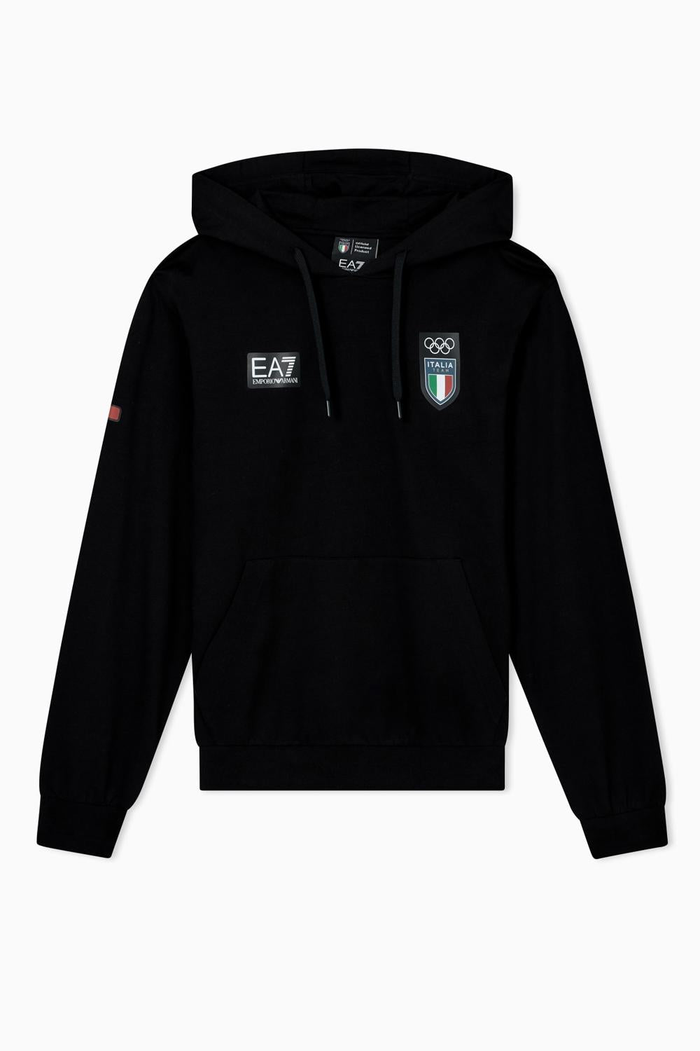 Italia Team Felpa con cappuccio in cotone 7X000553 AF24845UC001 EA7 Emporio Armani 